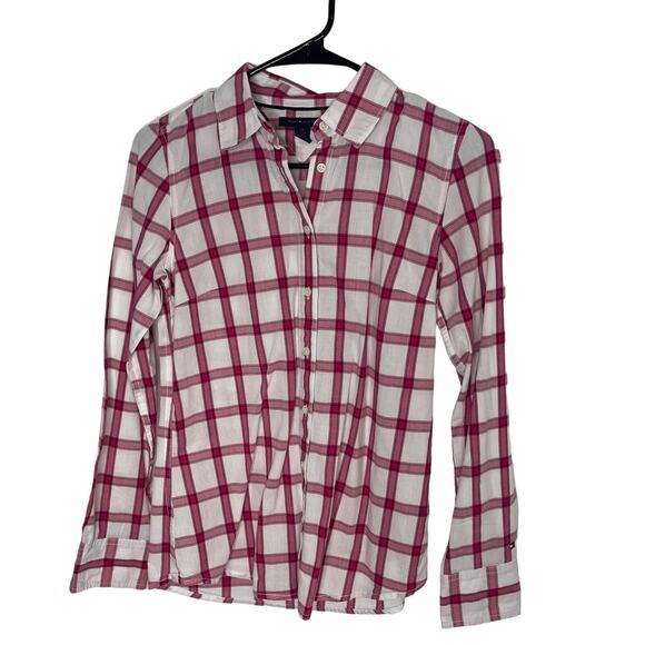 GAP fitted boyfriend button down shirt top M - Picture 1 of 13